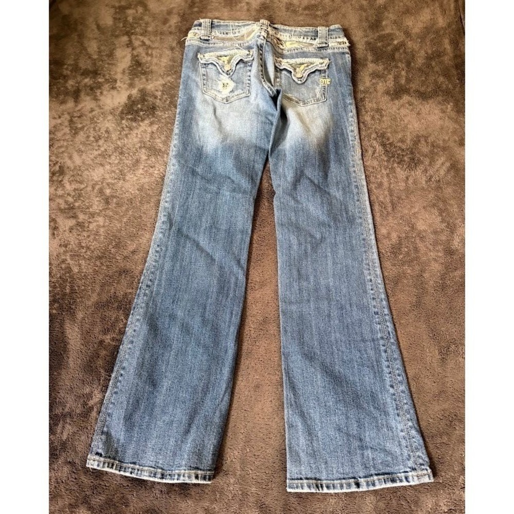 Miss Me Windsor Bootcut Jeans Size 30X32 JP4221B Embellished Low Rise Blue Denim